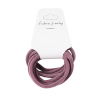 6 sztuk Solid Color podstawowe elastyczne gumki do włosów dla dziewczynek różowy Tie Gum Scrunchie pierścień opaski gumowe 2020 zestaw akcesoriów do włosów 4